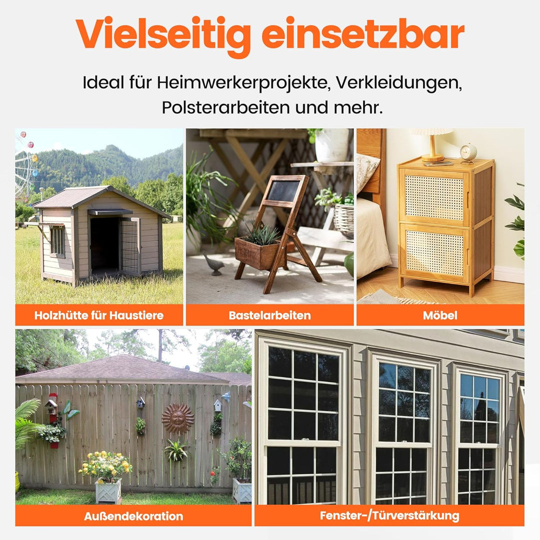 meite Edelstahl Stauchkopfnägel 18GA, 2.000 Stück Sortiment in 5 Grössen (19mm, 25mm, 32mm, 38mm, 50