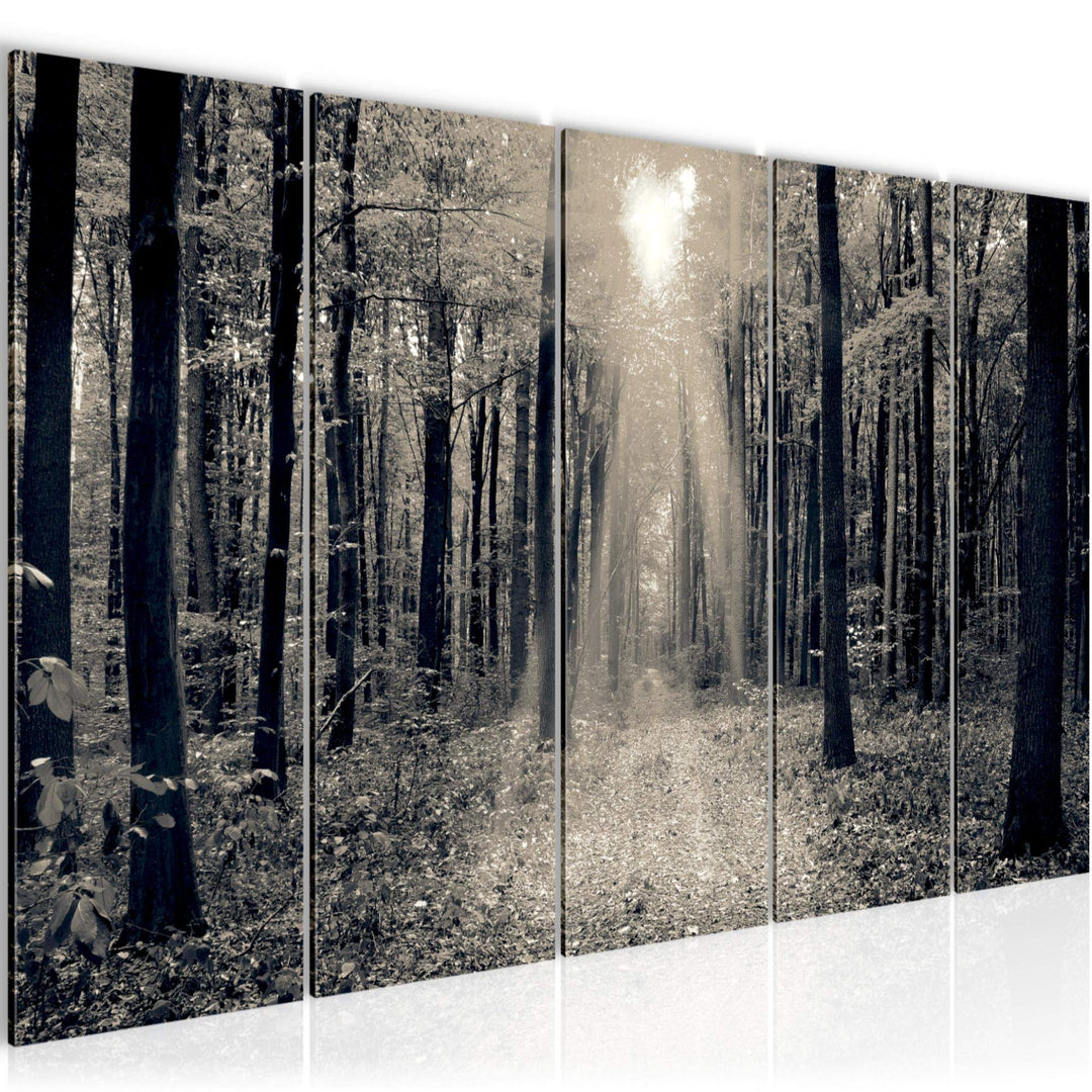 Runa Art Bild Wald Landschaft Wandbilder auf Vlies Leinwand 5 Teilig Wanddekoration Schlafzimmer Woh