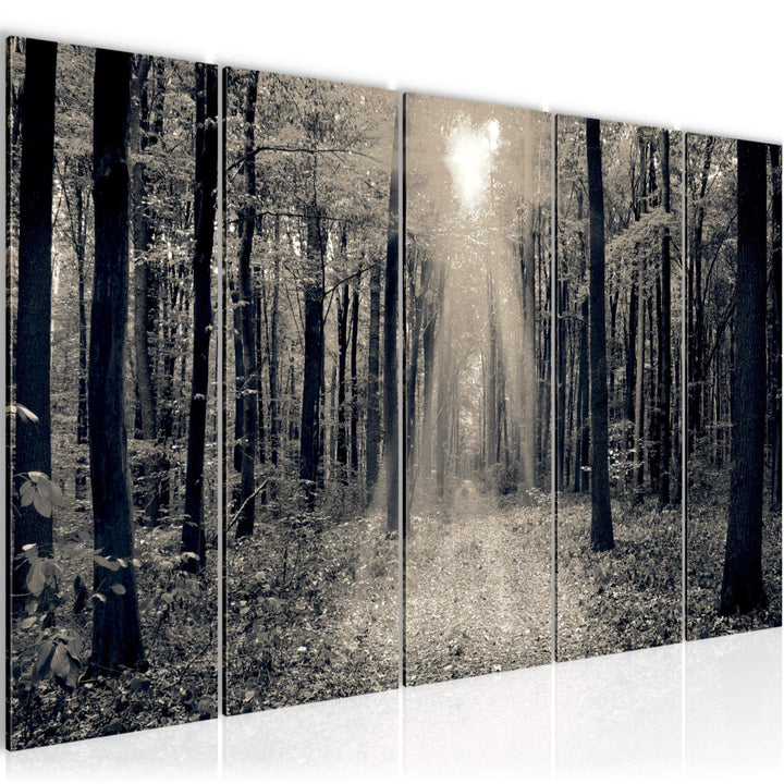Runa Art Bild Wald Landschaft Wandbilder auf Vlies Leinwand 5 Teilig Wanddekoration Schlafzimmer Woh