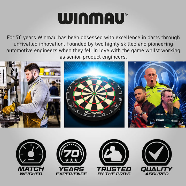 WINMAU Advance 500 Series Dartpfeile mit dartflüge und Dart stiele 22G Blau, 22G Blau