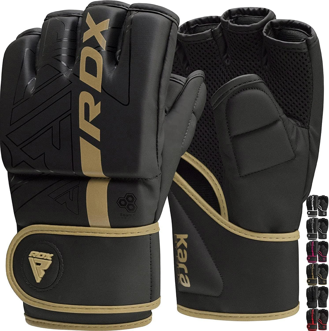 RDX Profi MMA Handschuhe Training, Kara Maya Hide Leder, Sparring Grappling Kampfsport Kickboxen Sch
