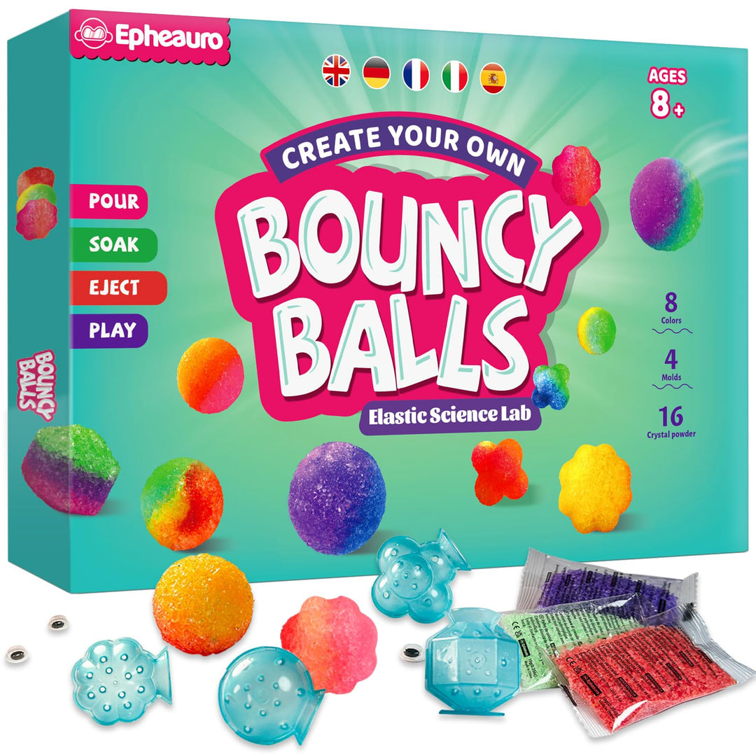 Flummi Selber Machen Set für Kinder ab 8 Jahren – Bunte Flummi Power-Bälle selber Machen – Wissensch
