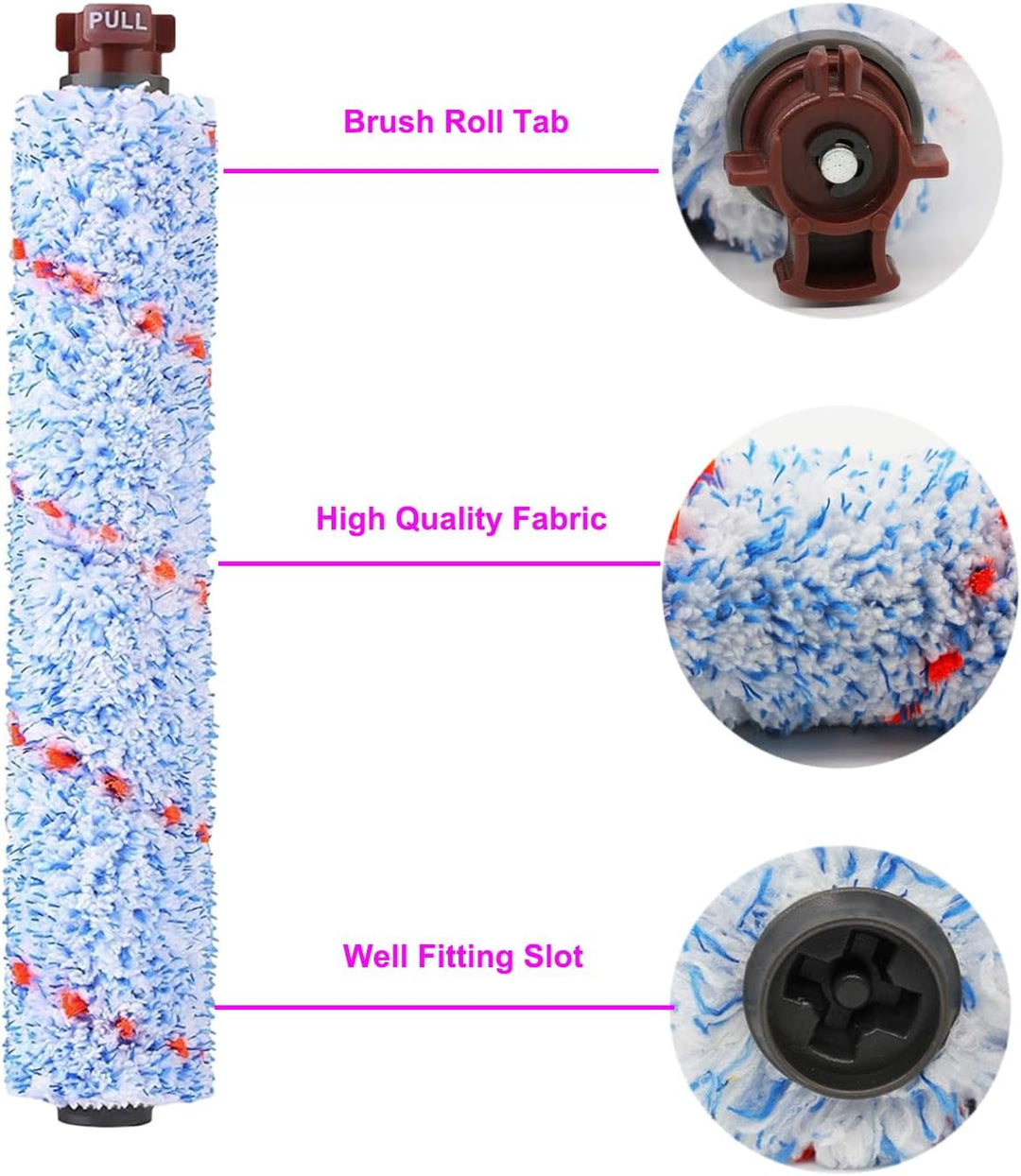 Ersatz 1868 CrossWave Multi-Surface Bürste, Bürstenrolle Zubehör für Bissell CrossWave 17132, 1785,