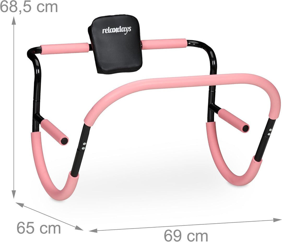 Relaxdays Bauchtrainer, Bauchmuskeltrainer, HxBxT: 68,5 x 69 x 65 cm, effektives Training zuhause, f