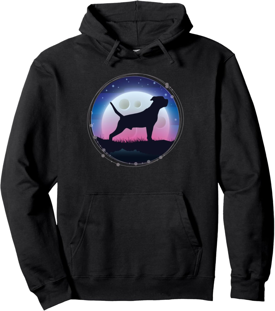 Amerikanische Bulldogge Retro Pullover Hoodie