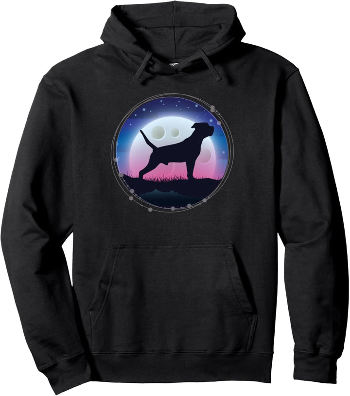 Amerikanische Bulldogge Retro Pullover Hoodie