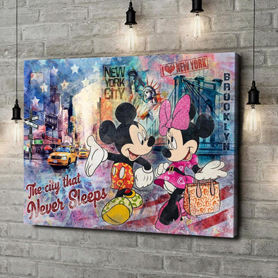 Artmazing | Mickey und Minnie Maus Bild | Mickey Maus Bild | Coole Wandbilder Wohnzimmer | Bild Minn