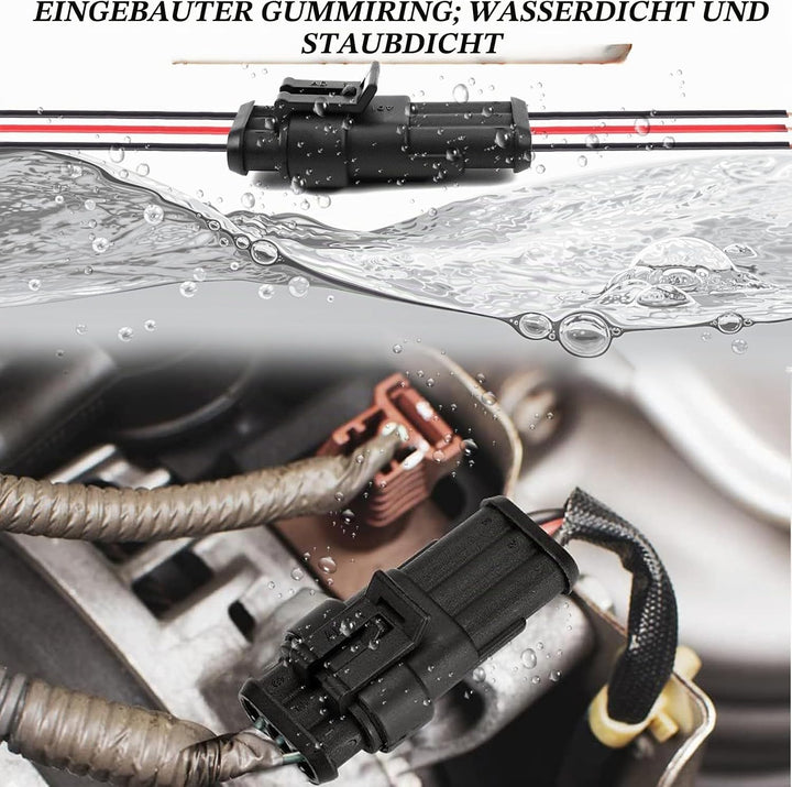 808 Stück Auto Steckverbinder, KFZ Stecker Wasserdicht, Kabel Steckverbinder Stecker, 1/2/3/4/5/6 Po