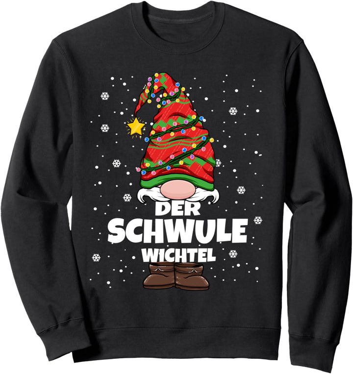 Schwule Wichtel Weihnachts-Wichtel Design Herren Sweatshirt