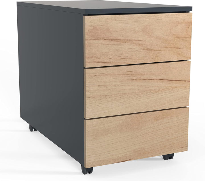 VCM Rollcontainer | Beistellcontainer mit Schubladen |Masse ca. H. 55 x B. 39 x T. 70 cm | Büroconta