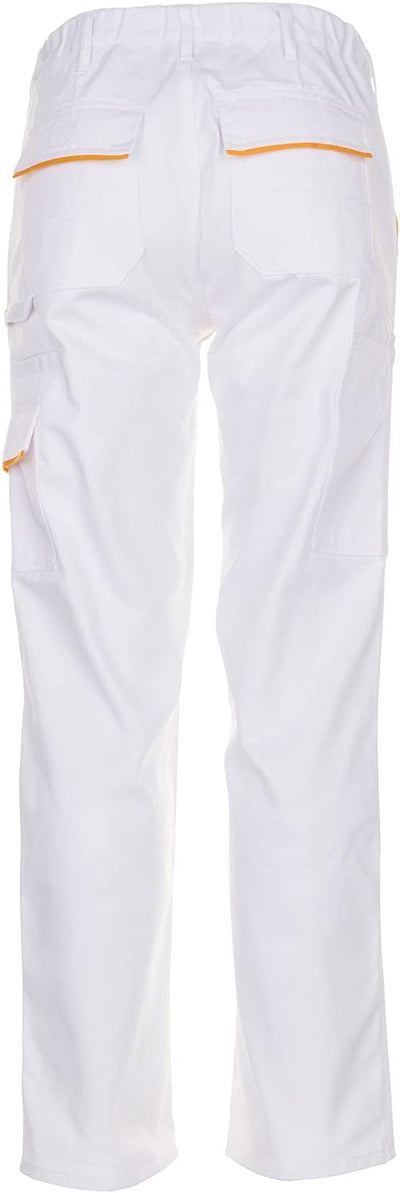 Planam Highline Herren Bundhose reinweiss gelb Modell 2327, Grösse 50 Reinweiss/Gelb 50, Reinweiss/G