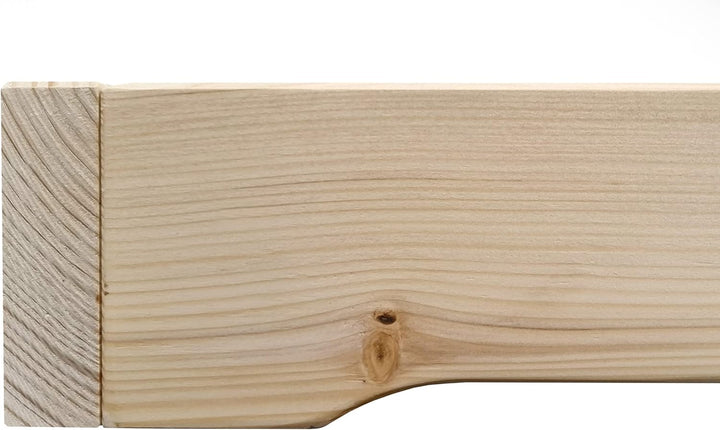 Erst-Holz Futonbett bodenbett extra niedriges Studentenbett 140x200 Fichte Tanne geölt V-60.47-14, A