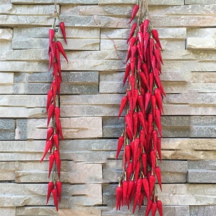 5er-Pack künstliche, lebensechte Gemüse-Simulation, künstlicher Knoblauch, rote Chilischote, künstli