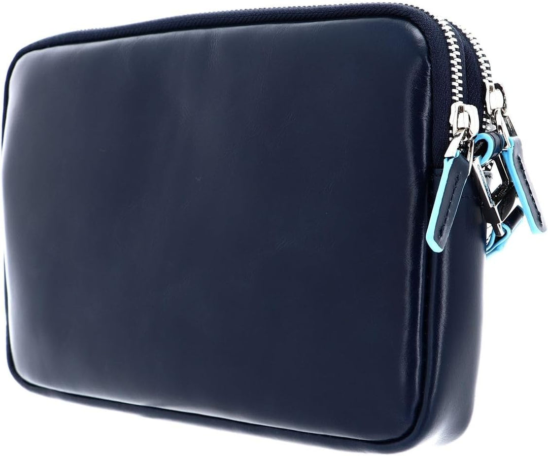 Piquadro Herren Astuccio in Pelle Con Cerniera E Laccio Laterale Stofftasche Blu 2, Blu 2