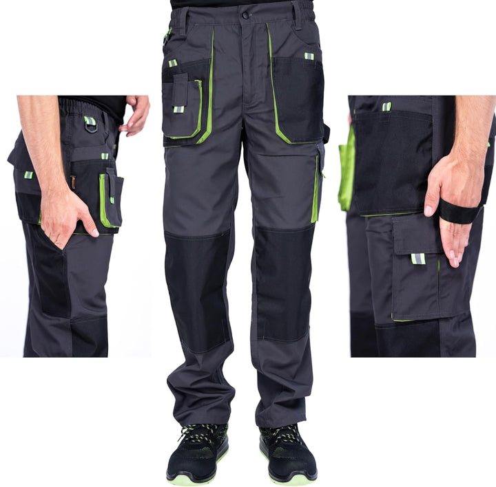 MAZALAT work wear Arbeitshose für Herren, mit Kniepolstertaschen, Arbeitshose, mehrere Taschen, gros