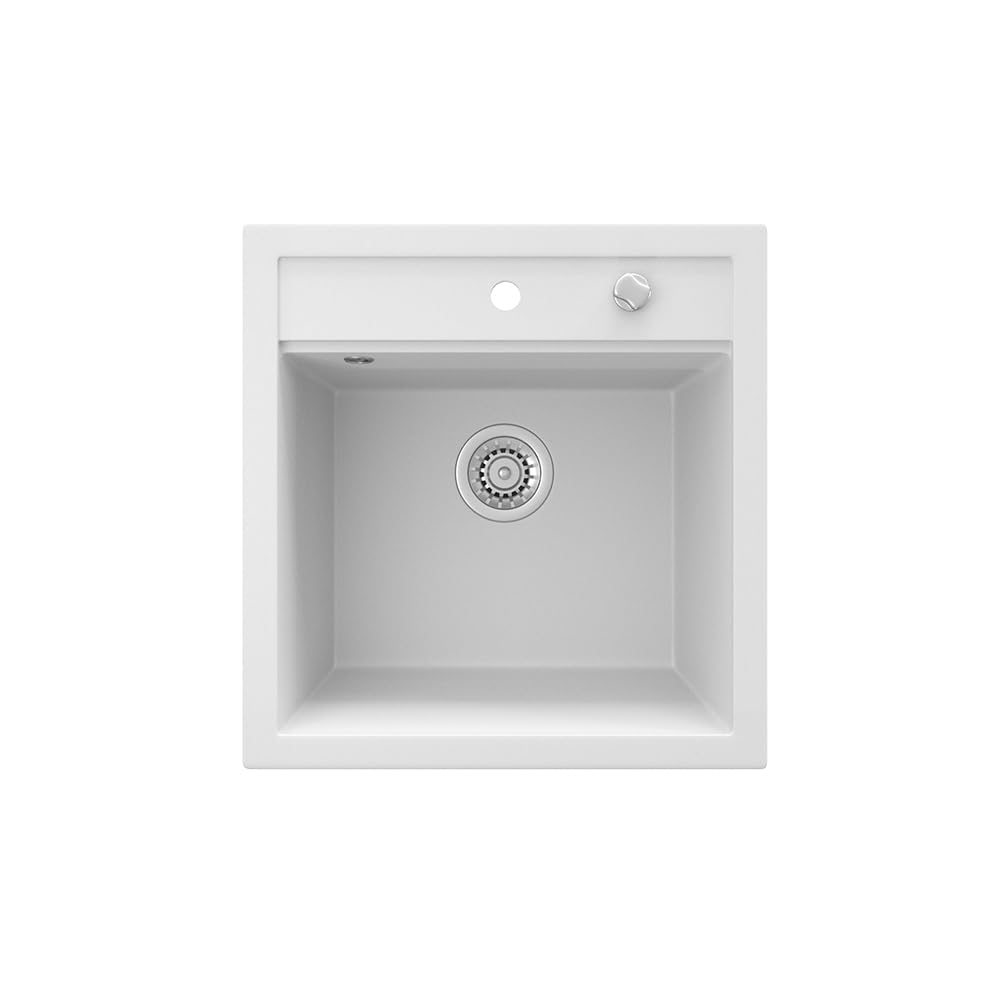 Bergström Spülbecken "Tesa", Weiss, 50 x 49 cm 490x500mm Weiss, 490x500mm Weiss