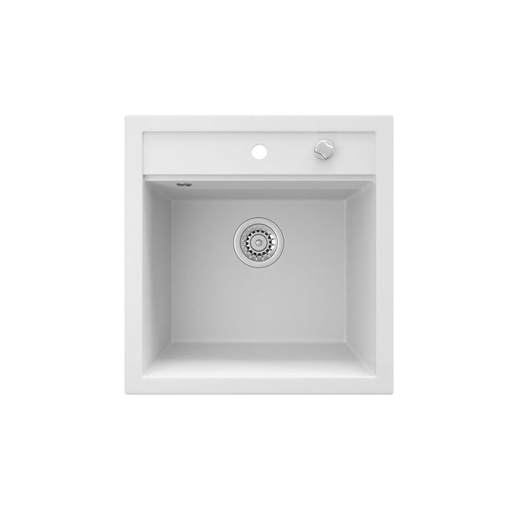 Bergström Spülbecken "Tesa", Weiss, 50 x 49 cm 490x500mm Weiss, 490x500mm Weiss
