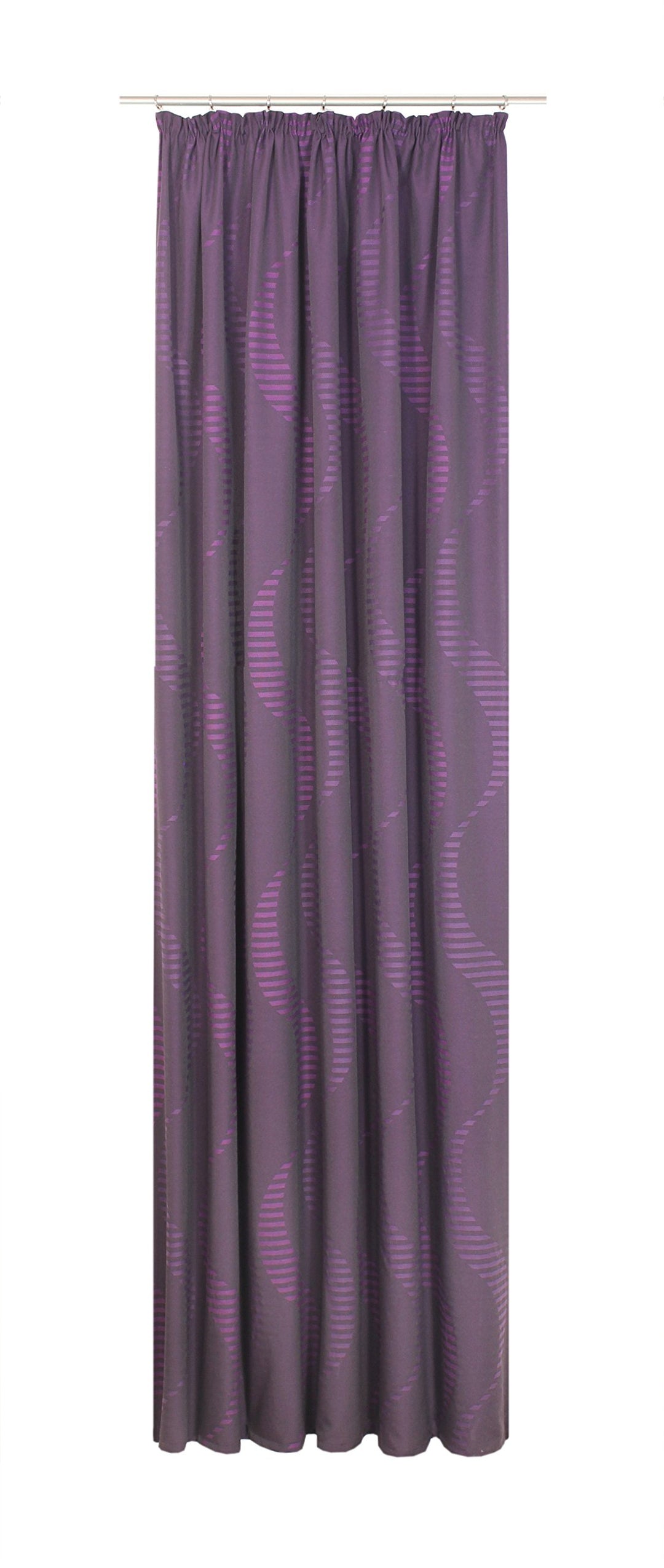 Wirth Fertigschal Lupara mit Kräuselband, Polyester, Lila, 150 x 132 cm Lila 150 x 132 cm, Lila 150