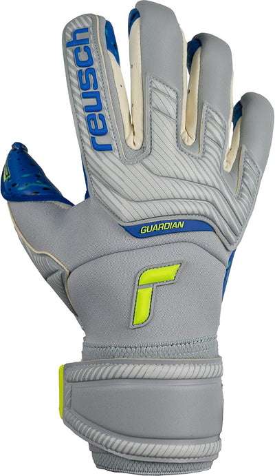 Reusch Herren Attrakt Guardian Unisex Torwarthandschuhe mit Innennaht Schnitt und Grip Fusion Belag,