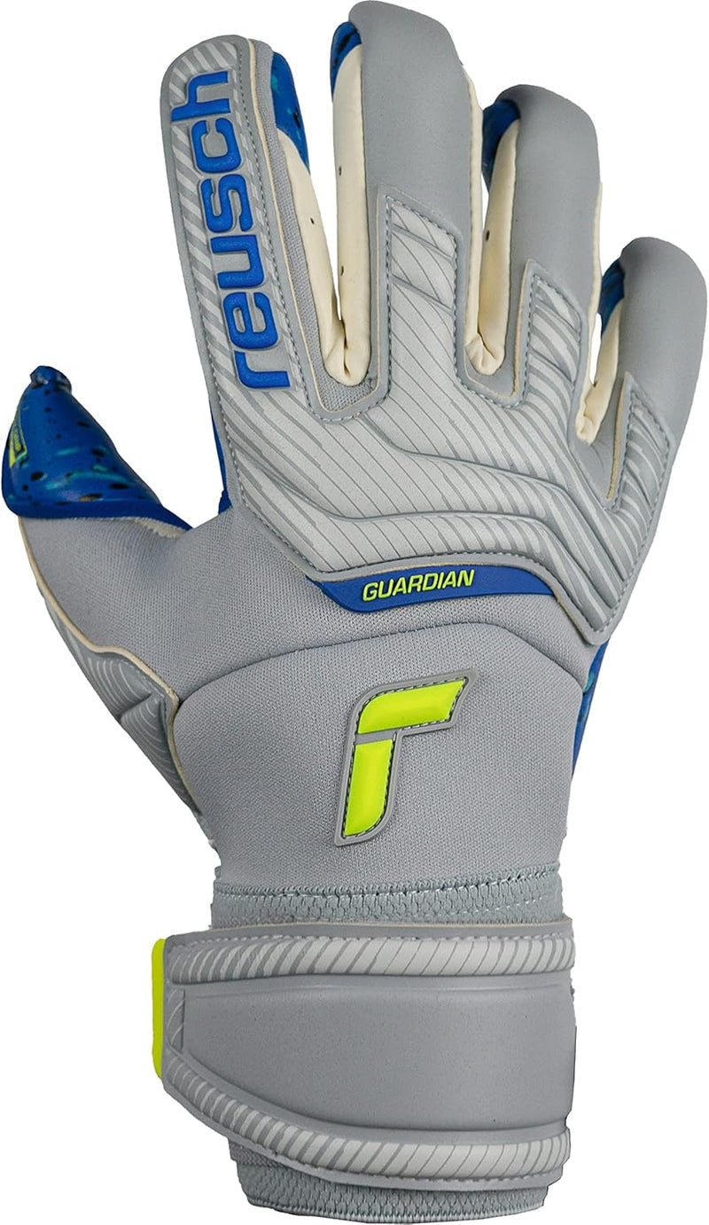 Reusch Herren Attrakt Guardian Unisex Torwarthandschuhe mit Innennaht Schnitt und Grip Fusion Belag,