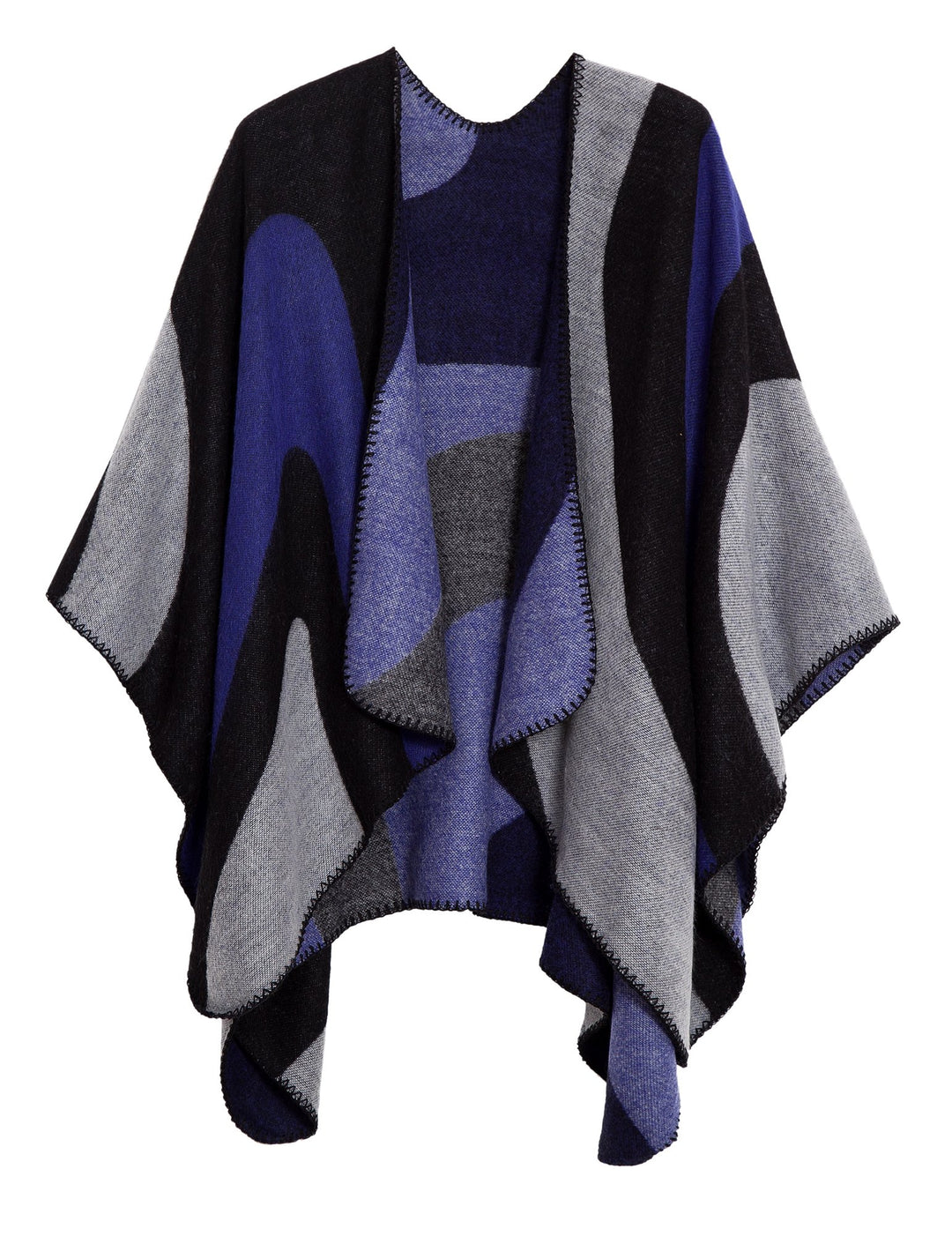 Damen Warm Offene Front Strick Schals und Wraps Floral Elegante Cardigans Poncho Cape Coat Mantel Kö