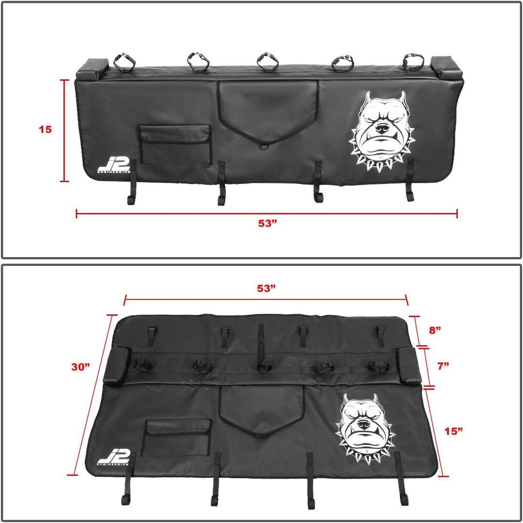 DNA MOTORING TGP-001 134,6 cm B x 38,1 cm H Heavy Duty Vinyl Truck Tail Padded Heckklappenabdeckung
