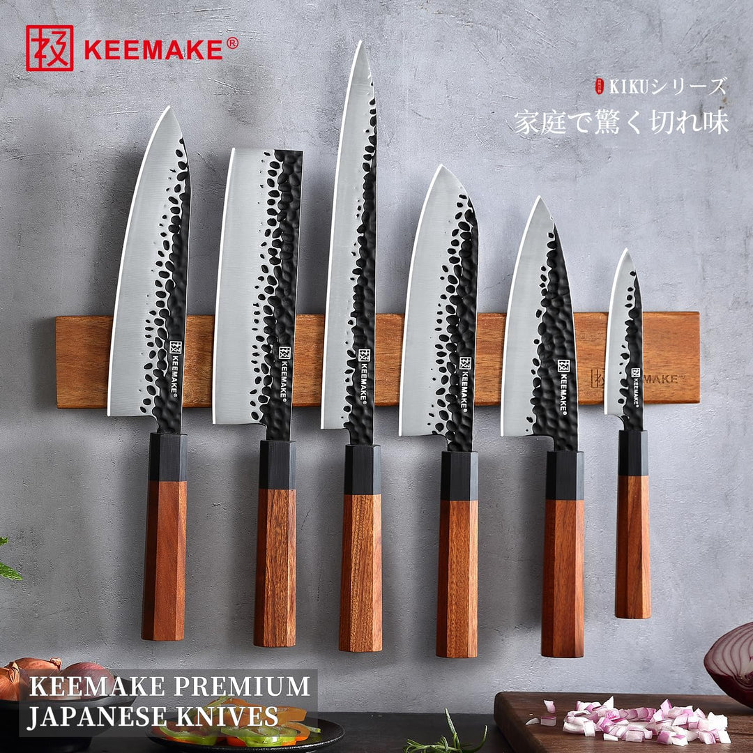 KEEMAKE Kochmesser, japanisches Messer, Klingenlänge 20cm Chefmesser, profi küchenmesser aus hochwer