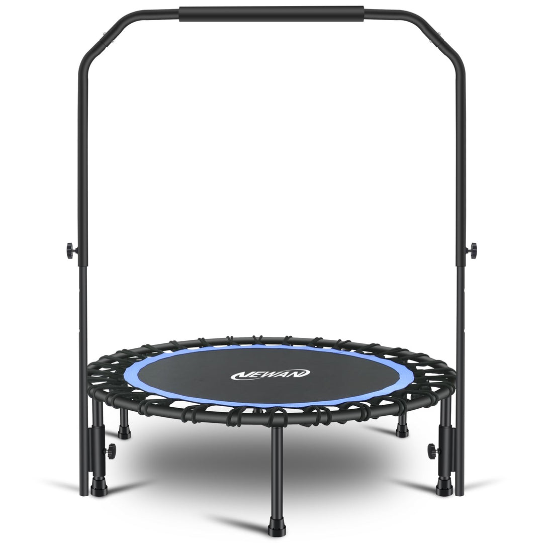 Newan Leises Mini-Trampolin mit verstellbarem Griff, Fitness-Trampolin, Bungee-Rebounder, Springen,