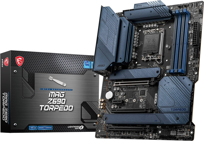 MSI MAG Z690 TORPEDO Gaming Mainboard ATX, unterstützt Intel Prozessoren der 12. Generation, LGA 170