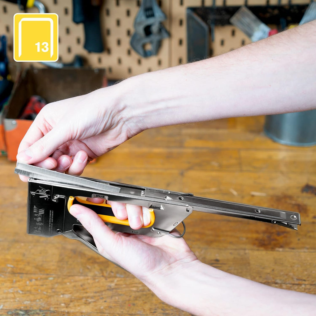Rapid Handtacker R23, Tacker für Holz und Leinwand, Kompakt, Komplett aus Stahl, für Klammern Typ 13