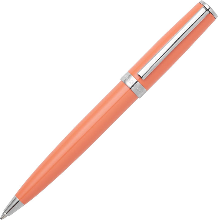Hugo Boss Gear Icon Kugelschreiber aus Messing mit Chrome Beschichtung in der Farbe Light Orange, Ma