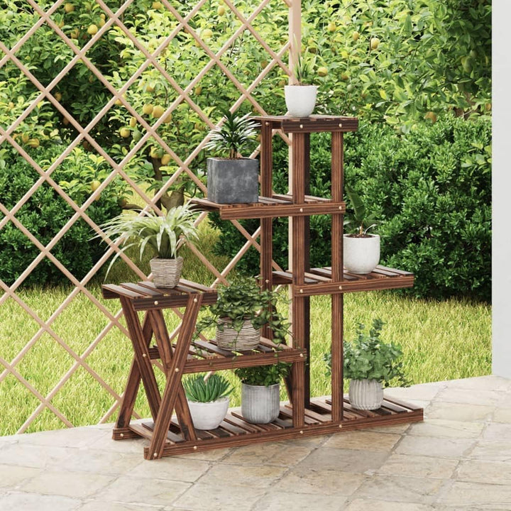 vidaXL Blumenständer, Pflanzenregal Holz, Blumenregal für Wohnzimmer Balkon Terrasse, Pflanzenstände