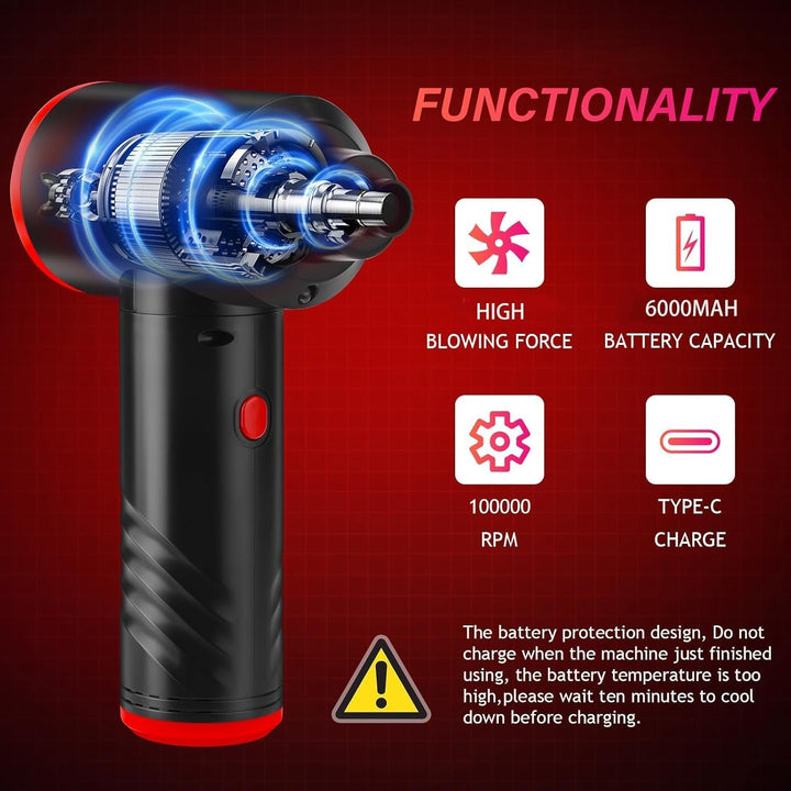 Staubgebläse Air Duster Elektrische Druckluft Mini Gebläse, Luftdruckspray für PC Reinigung 3-Gang C