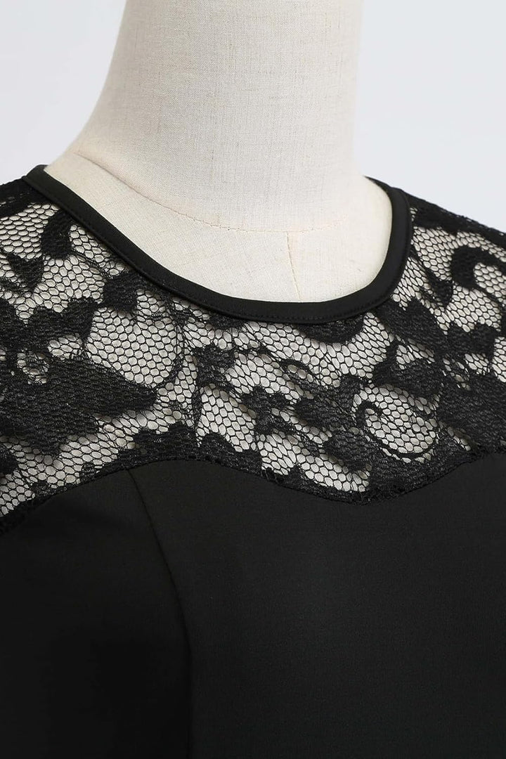 AXOE Damen 50er Jahre Rockabilly Kleid mit Blumenmuster Ärmellos M Farbe12, M Farbe12