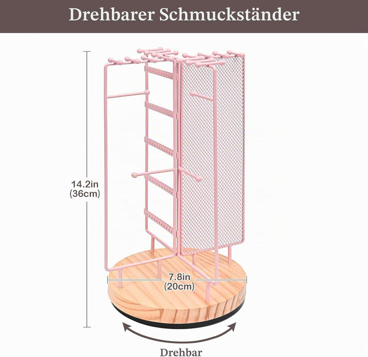 ProCase Schmuckständer Drehbarer Schmuckhalter Schmuckbaum Schmuckstander Jewelry Stand für Ohrring