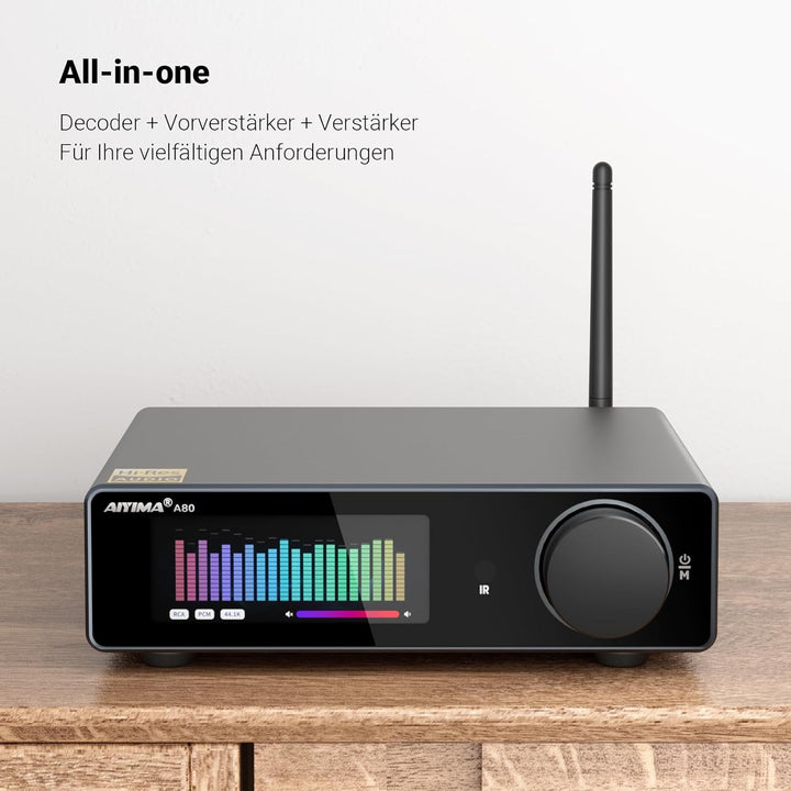 AIYIMA A80 Leistungsverstärker DAC mit PFFB TPA3255D2 Stereo HiFi 2.0 Kanal Klasse D Bluetooth Verst