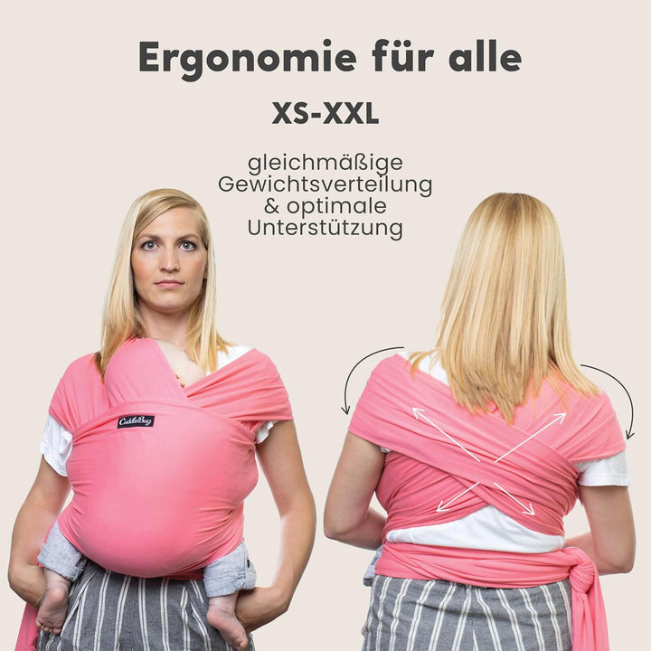 CuddleBug Tragetuch Baby Neugeborene - Elastisches Babytrage Neugeborene ab Geburt & Kleinkinder bis