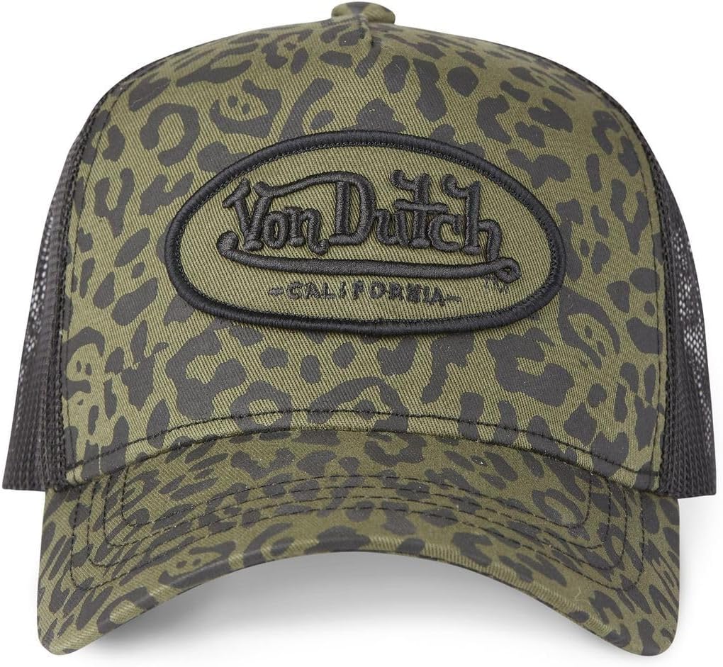 Von Dutch Kappe für Herren &amp; Damen, verstellbar, Truckermütze, originell und bequem, Schwarz, Grün,