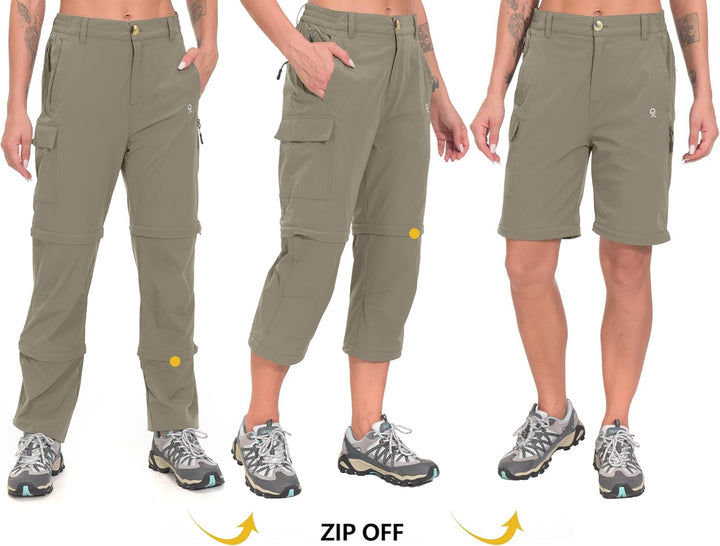Little Donkey Andy Wanderhose Damen Zip Off Stretch Cabrio Softshellhose Schnell Trocknende mit Reis