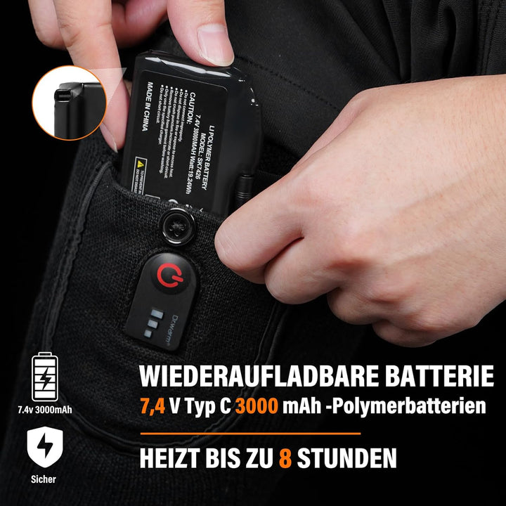 Dr.warm Beheizbare Socken Wiederaufladbare, Elektrische Beheizte Socken für Damen Herren, Winter Hei