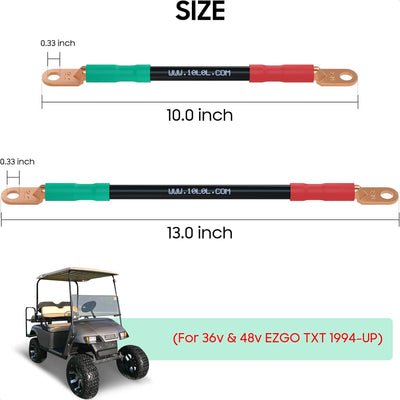 10L0L Golfwagen-Batterie-Kabel-Set, 5-teilig, passend für EZGO TXT Cart ab 1994