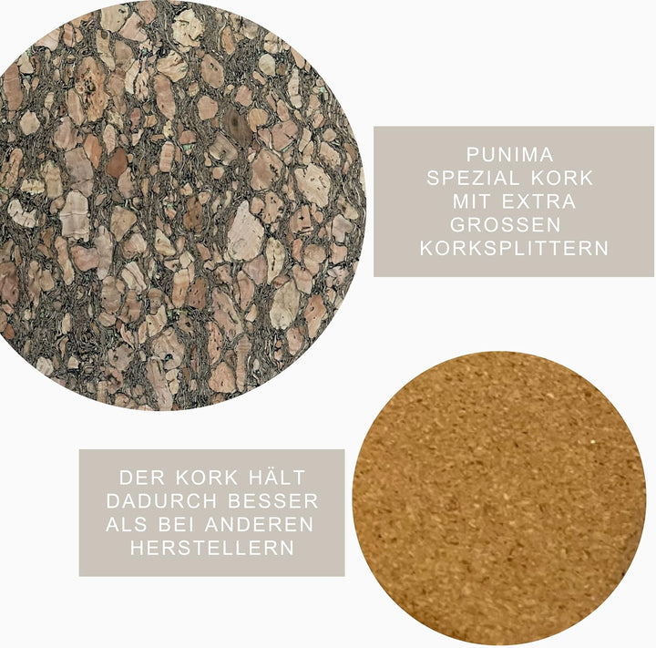 PUNIMA Yogamatte XXL, 100% Naturkautschuk und Premium Kork aus Portugal, Extra BREIT und LANG, OHNE