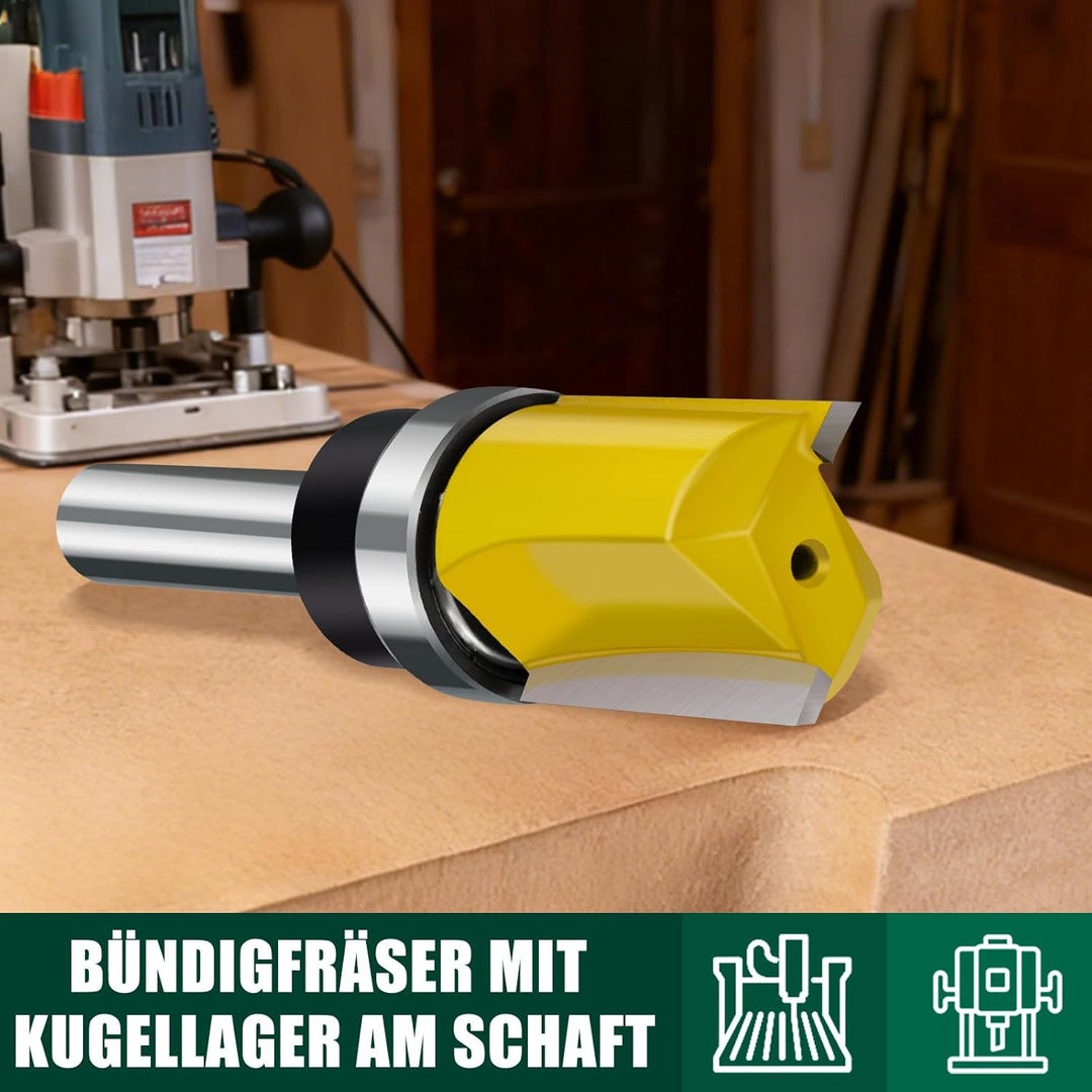 Kopierfräser Bündigfräser 8mm Schaft Kugellager Nutenfräser Oberfräse Schaftfräser Holzfräser Nutfrä