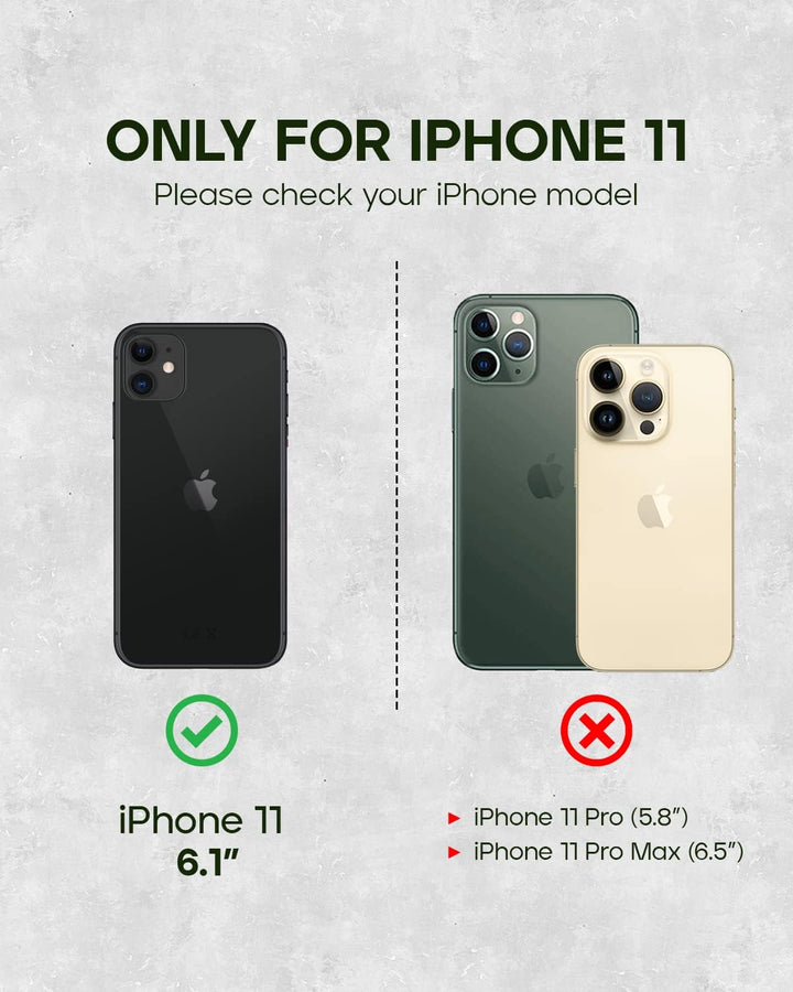 Porter Riley - Lederhülle für iPhone 11 (6.1"). Premium Echtleder Standhülle/Cover/Brieftasche mit [