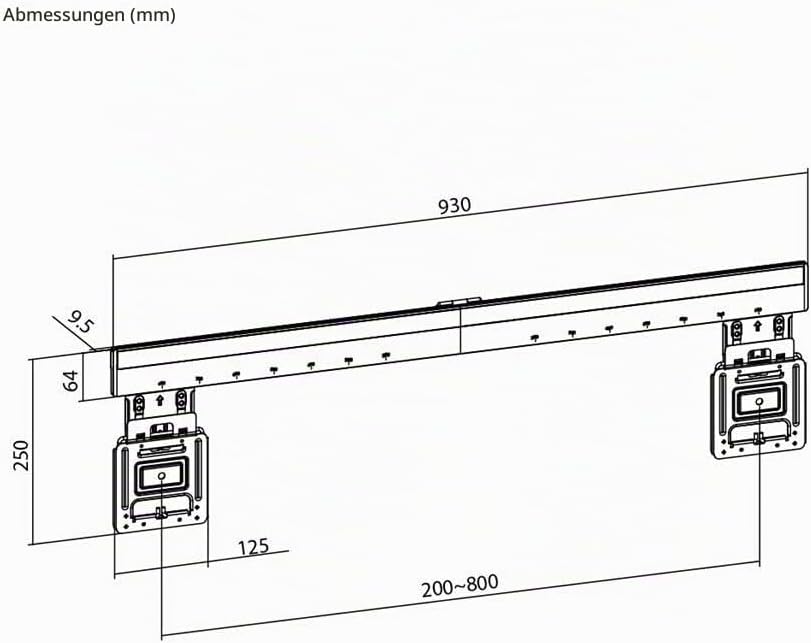 Ultraslim TV-Wandhalterung 43-100 Zoll, max. 75 kg, für Flache Fernseher 43-100 Zoll max. 75 kg, 43-