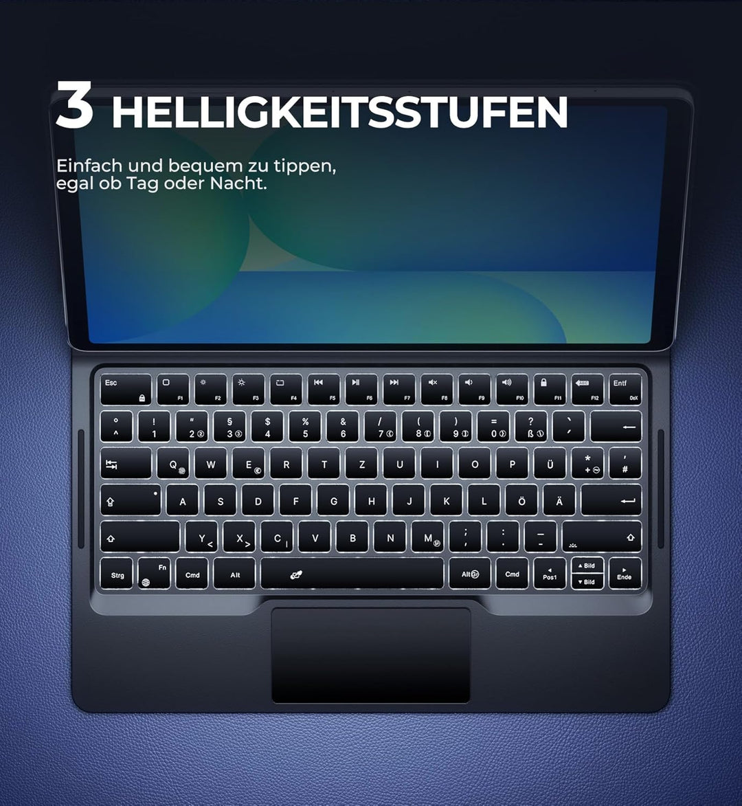 Dexnor für Samsung Galaxy Tab S10 FE+ Plus Hülle mit Tastatur 13,1" Schwebender Ausleger Magnetständ
