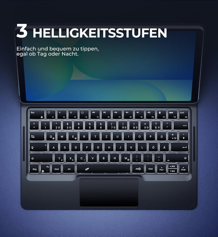 Dexnor für Samsung Galaxy Tab S10 FE+ Plus Hülle mit Tastatur 13,1" Schwebender Ausleger Magnetständ