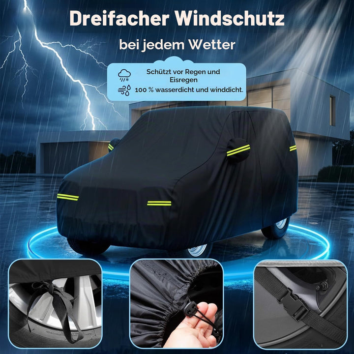 Autoabdeckung für Jimny 3-Türer 1998–2024, massgeschneiderte Auto Abdeckplane mit Reissverschluss an
