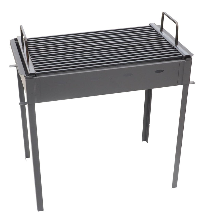 Hochwertiger Camping Grill 50x30cm I Praktischer Holzkohlegrill für Camping &amp; Festivals I Platzspare