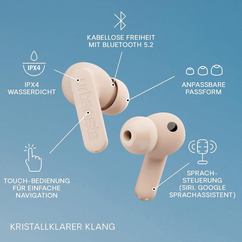 Urbanista Phoenix Solar In Ear Kopfhörer Bluetooth Noise Cancelling, unendliche Spielzeit, IPX4 Hybr